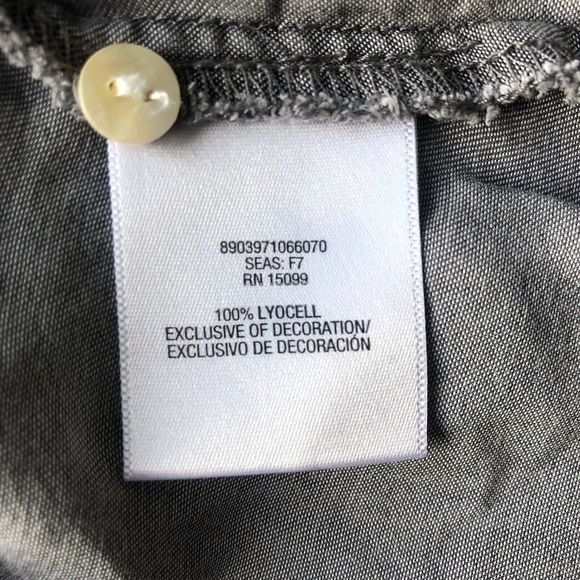 Simply Styled by Sears Womens Medium Long Sleeve Dark Grey Shirt With Tassels - Picture 5 of 10